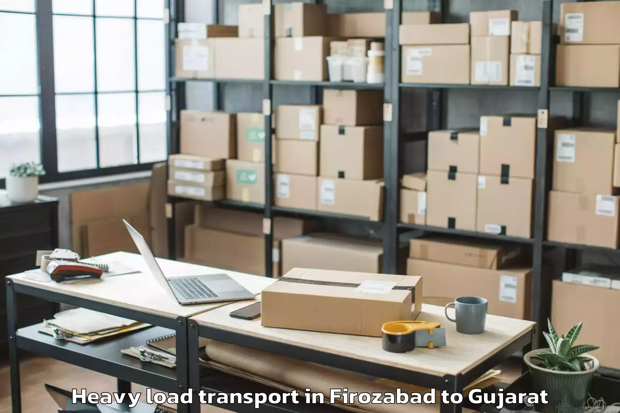 Professional Firozabad to Ankleshwar Heavy Load Transport